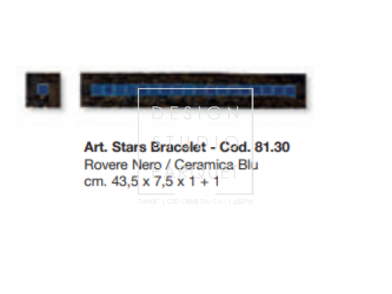 Художественный бордюр Parquet In New Mosaics Collection Stars Bracelet cod. 81.30 Blu